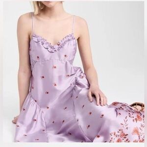 Free People x Intimately FP On My Own Maxi Floral Nightgown Lilac  Medium